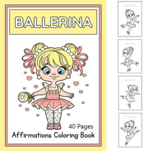 BALLERINA COLORING BOOK 40 PAGES