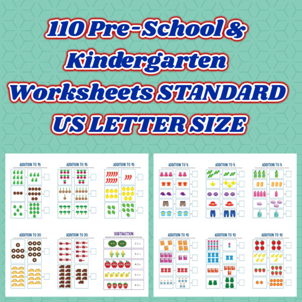 110 Pre-School & Kindergarten Worksheets