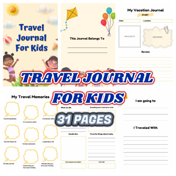 31 Travel Journal For Kids