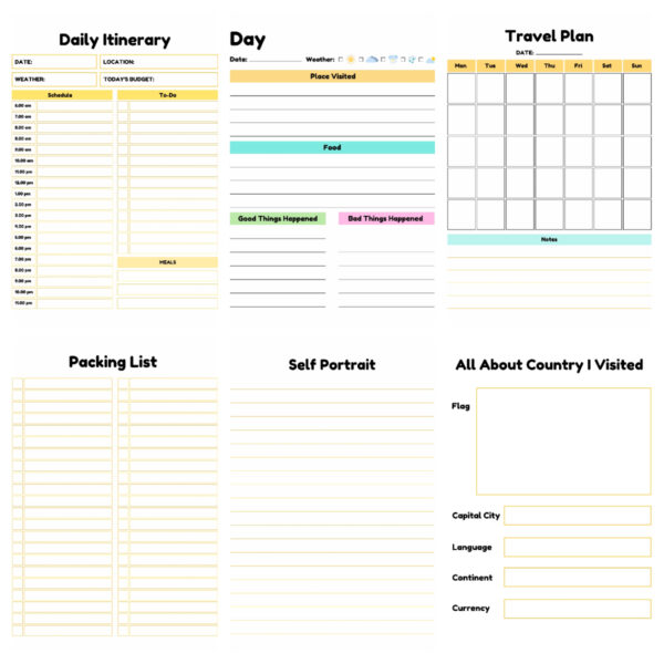 31 Travel Journal For Kids