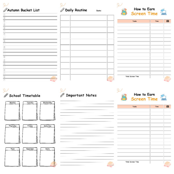 33 School Planner for Kids