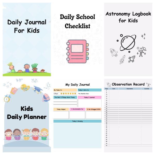 All 4 Planners Bundle for Kids – Ultimate Organization & Learning Set!