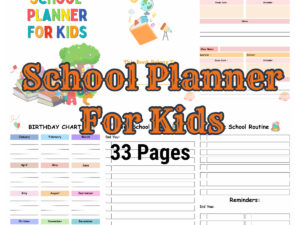 33 School Planner for Kids