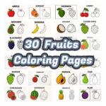 30-Page Fruits Coloring Book