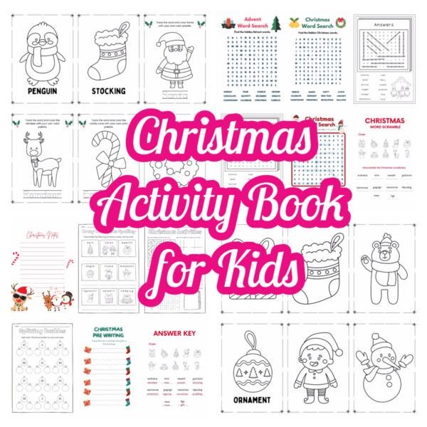 Christmas Activity Book for Kids Bundle (151 A4 Size Pages)