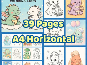 Baby Dragons Coloring Book For Kids