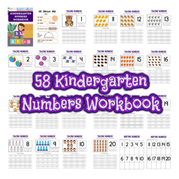58 Kindergarten Numbers Workbook
